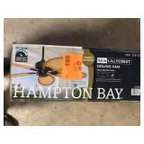 Hampton Bay Lillycrest 52 in. Indoor/Outdoor Aged Bronze Ceiling Fan with Downrod and Reversible Motor; Light Kit Adaptable Customer Returns See Pictures