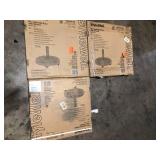 Lot of  StyleWell 50 lbs. Concrete and Resin Patio Umbrella Base with Wheels  in Black Customer Returns See Pictures
