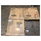 Lot of  StyleWell 50 lbs. Concrete and Resin Patio Umbrella Base with Wheels  in Black Customer Returns See Pictures