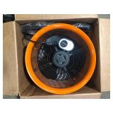 Commercial Electric 16 in. 3-Speed Drum Floor Fan in Orange High Velocity Turbo  Customer Returns See Pictures