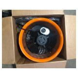 Commercial Electric 16 in. 3-Speed Drum Floor Fan in Orange High Velocity Turbo  Customer Returns See Pictures