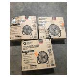 Lot of Commercial Electric 20 in. 3-Speed High Velocity Shroud Floor Fan  Customer Returns See Pictures