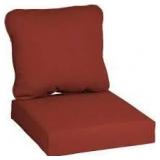 Hampton Bay 24 in. x 24 in. Two Piece Deep Seating Outdoor Lounge Chair Cushion in Chili  Customer Returns See Pictures