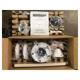 Hampton Bay Nevali 52 in. White Changing LED Indoor Smart Hubspace Ceiling Fan with Light and Remote Control Included  Customer Returns See Pictures