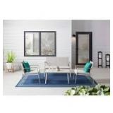 StyleWell Crystal Cape 4-Piece Metal Patio Conversation Set with Warm Grey Cushions  Customer Returns See Pictures