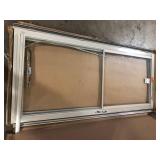Andersen 3000 Series 36 in. x 80 in. Sandtone Left-Hand/Outswing Full View Retractable Aluminum Storm Door  Customer Returns See Pictures