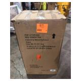 StyleWell Finwick Matte Gunmetal Backed Bar Stool with Dark Wood Seat (Set of 2) Customer Returns See Pictures