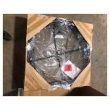 Hampton Bay Windgate 40 in. Dia. Round Steel Wood Burning Fire Pit with Spark Guard  Customer Returns See Pictures