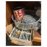 Misc nails, screws, hardware lot