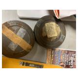 Glassware lot, shelves, posters and misc