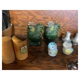 S&P shakers, M&M guy, jewels, owl set