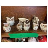 S&P shakers, M&M guy, jewels, owl set