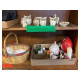 S&P shakers, M&M guy, jewels, owl set