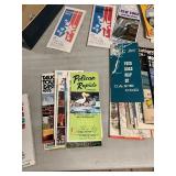 Vintage maps, cigar boxes, lots of misc