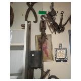 Ice tongs, seeders, misc