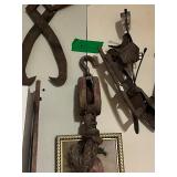 Ice tongs, seeders, misc