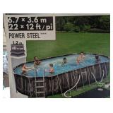 Bestway Power Steel 22’ x 12’ x 48’’ Above Ground Oval Pool Set