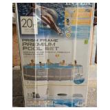 INTEX Prism Frame Premium Above Ground Swimming Pool Set: 20ft x 52in
