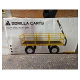 Gorilla Carts 7 Cu Ft Heavy Duty Steel Utility Cart, with Steel Mesh Bed and 1200 Pound Hauling Capacity, for Outdoor, Yard and Camping, Yellow
