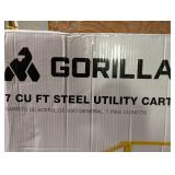 Gorilla Carts 7 Cu Ft Heavy Duty Steel Utility Cart, with Steel Mesh Bed and 1200 Pound Hauling Capacity, for Outdoor, Yard and Camping, Yellow