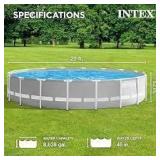 INTEX Prism Frame Premium Above Ground Swimming Pool Set: 20ft x 52in