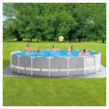 INTEX Prism Frame Premium Above Ground Swimming Pool Set: 20ft x 52in