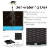 Brown Plastic Raised Garden Bed Raised Flower Bed Plant Stand Stackable Vegetable Herb Grow Box (6-Pack) by Outsunny