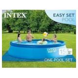 Intex 15ft x 42in Easy Set Inflatable Above Ground Swimming Pool w/ Pump - 26165S
