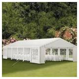 20 ft. x 40 ft. Large Outdoor Canopy Wedding Party Tent in White with Removable Side Walls