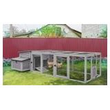 Large Hen House with Run for 4-6 Chickens
