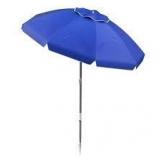 PURE GARDEN Beach Umbrella with 360 Degree Tilt, 7 Ft, Blue