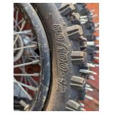 Pair of Dirt Bike Studded Tires