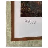 Museum Sealed Signed and Limited (20/777) Ken Zylla "Aloft at St. Croix" - Ruffed Grouse Art Print with Printing Plate Piece in a 29" x 34" Frame