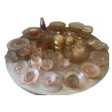 Amazing Lot of Vintage Pink Depression Glass including Anchor Hocking Miss America and More!
