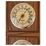 Vintage Springfield Weather Station in Faux Wood Thermometer, Barometer & Humidity Weather Instrument in Working Condition