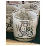 Huge Lot of Glassware including Vintage Pringles Potato Chips Drinking Glasses, Ruby Red Glassware, 76th World Series Glasses, and More!