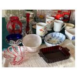 Huge Lot of Glassware including Vintage Pringles Potato Chips Drinking Glasses, Ruby Red Glassware, 76th World Series Glasses, and More!