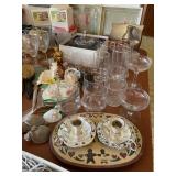 Vintage Lot - Glassware, Handheld Mirrors, Decorations, More!