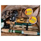 Vintage Fishing Tackle including Diawa 7280A Spinning Reel, Gladding South Bend 125 Spinning Cast Reel, and More!