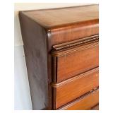 Vintage MCM CAVALIER 4-Drawer Wood Waterfall Dresser (51" T x 32" W x 18.5" D)