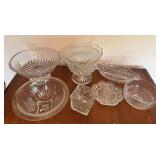 Vintage Glassware including 10" Mikasa Footed Bowl