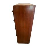 Vintage MCM CAVALIER 4-Drawer Wood Waterfall Dresser (51" T x 32" W x 18.5" D)