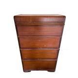 Vintage MCM CAVALIER 4-Drawer Wood Waterfall Dresser (51" T x 32" W x 18.5" D)