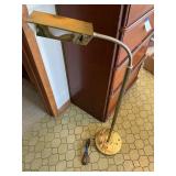 Vintage MCM Standing Brass Adjustable Height Lamp in Working Condition