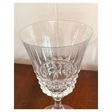 Vintage Crystal Wine Stem Goblets and Glass Platters