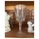 Vintage Crystal and Glass Goblets with Ceramic Figurines in Good Condition