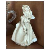 Vintage Knick Knacks including 1930s Chalkware Girl with Umbrella (4.5") and More!