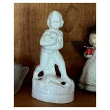 Vintage Knick Knacks including 1930s Chalkware Girl with Umbrella (4.5") and More!