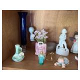 Vintage Knick Knacks including 1930s Chalkware Girl with Umbrella (4.5") and More!