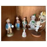 Vintage Knick Knacks including Porcelain Clown Figurines and More!